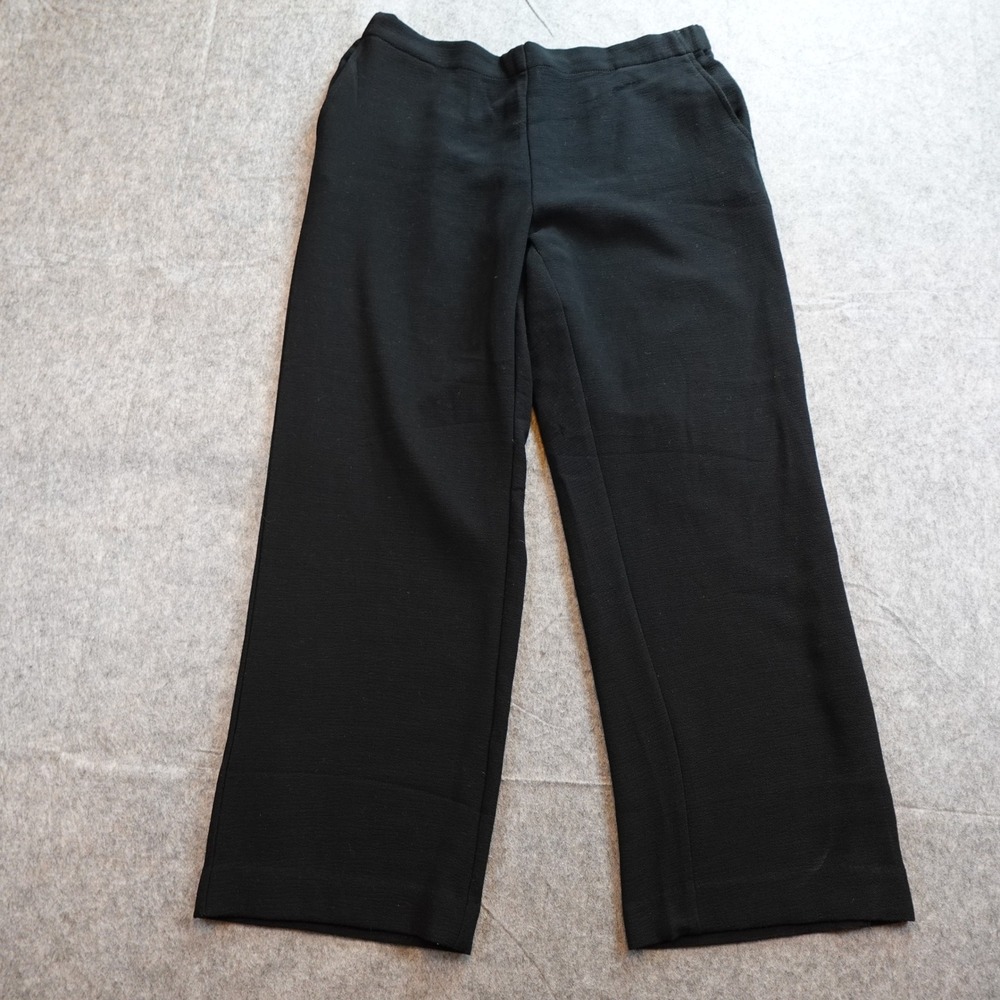 J Jill Pants Womens 1X‎ Black Crepe Wide Leg Comfort Pull On